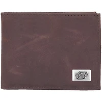 Portefeuille en cuir des Oklahoma State Cowboys avec concho - Marron