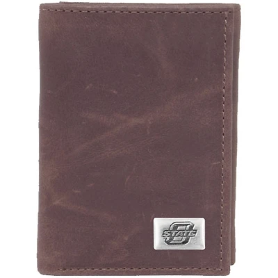 Oklahoma State Cowboys Leather Concho Trifold Wallet