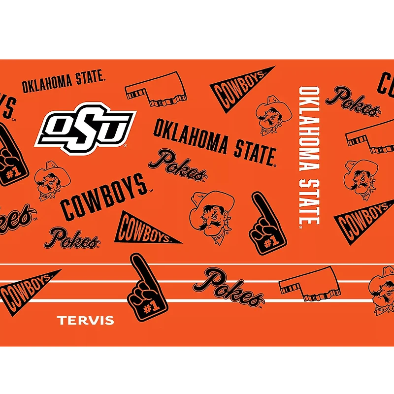 Gobelet Tervis Oklahoma State Cowboys 30 oz avec couvercle en paille