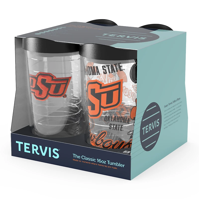 Tervis Oklahoma State Cowboys paquet de quatre 16oz. Ensemble de gobelets classiques