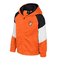 Sweat à capuche zippé Spirit Hollow orange Colosseum pour tout-petits, Oklahoma State Cowboys