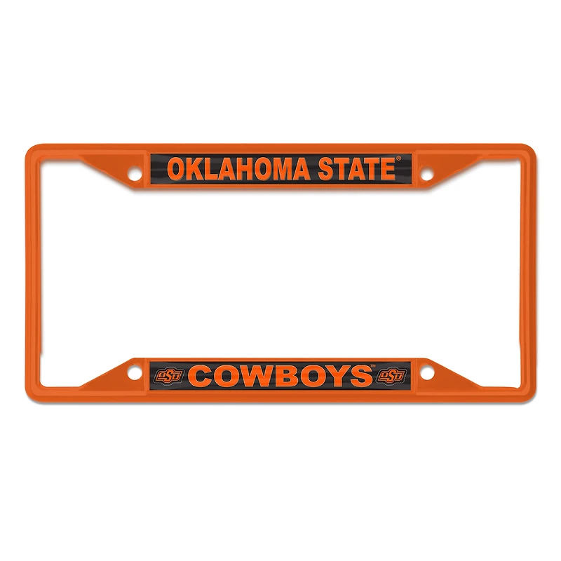 Cadre de plaque d'immatriculation WinCraft Oklahoma State Cowboys chromé