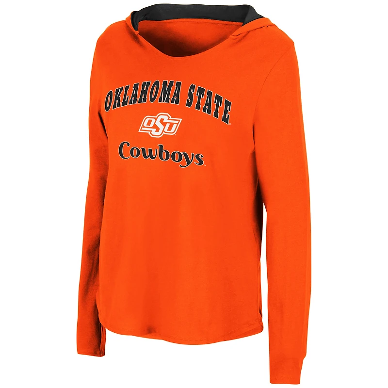 Colosseum Orange Oklahoma State Cowboys Catalina Sweat à capuche T-shirt manches longues pour femme