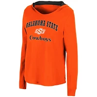 Colosseum Orange Oklahoma State Cowboys Catalina Sweat à capuche T-shirt manches longues pour femme