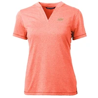Haut à col en V Forge Blade pour femme, orange chiné, des Cowboys de l'Oklahoma State, Cutter & Buck