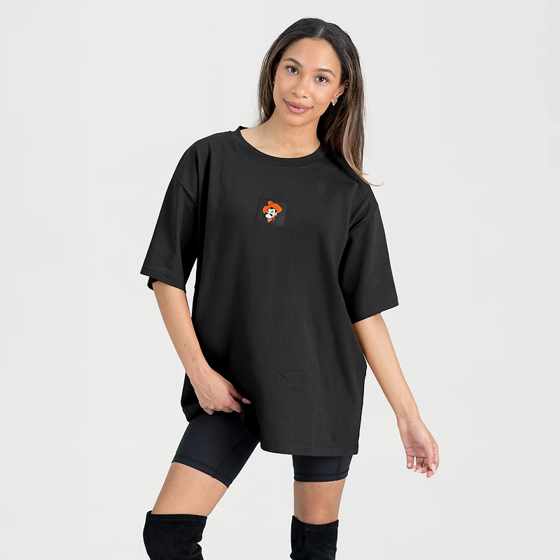 Women's Gameday Couture Black Oklahoma State Cowboys Oversized Back at Ya T-Shirt