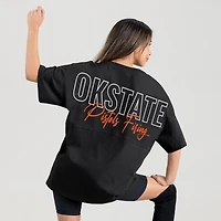 Women's Gameday Couture Black Oklahoma State Cowboys Oversized Back at Ya T-Shirt