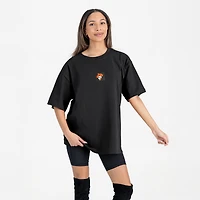 T-shirt surdimensionné noir Gameday Couture pour femme des Cowboys de l'État l'Oklahoma