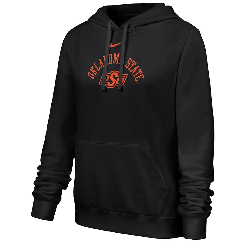 Women's Nike Black Oklahoma State Cowboys Club Fleece Hoodie