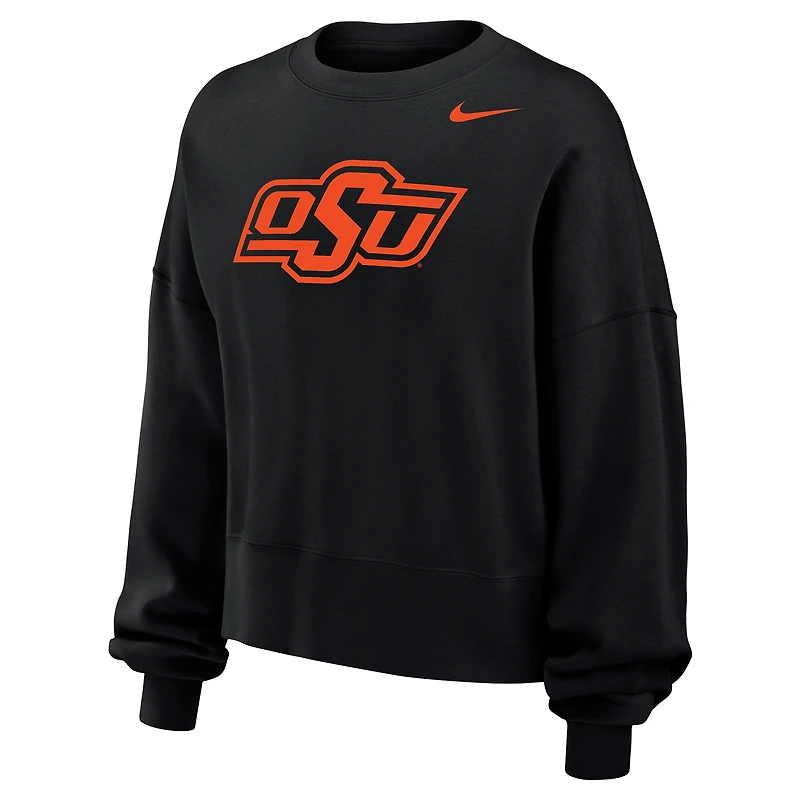 Women's Nike Black Oklahoma State Cowboys Phoenix Fleece Pullover Sweatshirt