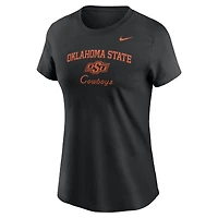 T-shirt Nike noir pour femmes, motif Oklahoma State Cowboys