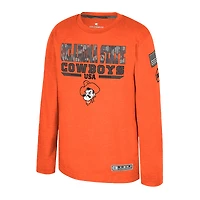 Youth Colosseum Heather Orange Oklahoma State Cowboys OHT Military Appreciation Oorah Long Sleeve T-Shirt