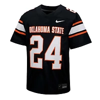 Maillot de football Nike #24 noir pour jeunes Cowboys l'Oklahoma State Untouchable