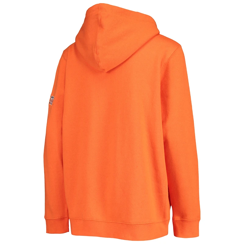 Youth Orange Oklahoma State Cowboys Big Logo Pullover Hoodie