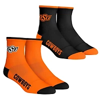 Youth Rock Em Socks Oklahoma State Cowboys Core Team 2-Pack Quarter Length Sock Set