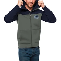 Sweat à capuche zippé pour homme Antigua bleu marine/acier Old Dominion Monarchs Protect