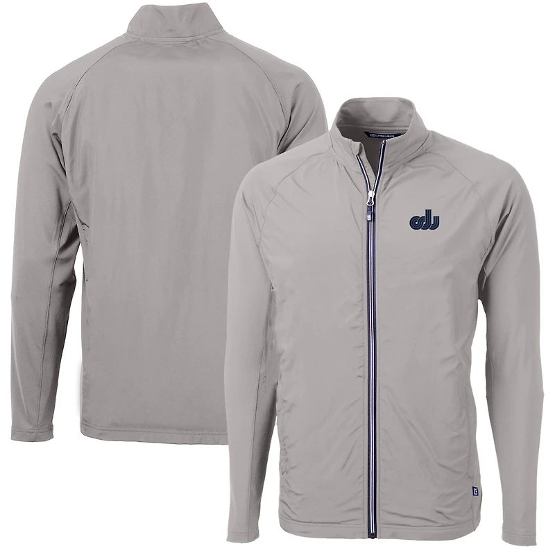 Men's Cutter & Buck Gray Old Dominion Monarchs Adapt Eco Knit Hybrid Recycled Big Tall Full-Zip Jacket