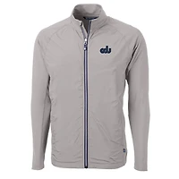 Veste hybride recyclée entièrement zippée pour homme, modèle Cutter & Buck gris Old Dominion Monarchs Adapt Eco Knit, grande taille