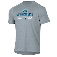 T-shirt technique de football Under Armour gris Old Dominion Monarchs pour homme