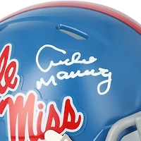 Casque Riddell bleu poudre Speed ​​Mini dédicacé par Archie Manning des Ole Miss Rebels