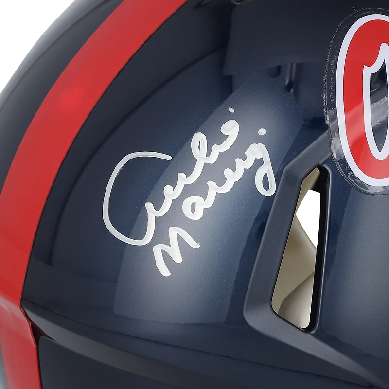 Casque Riddell Speed ​​Authentic autographié par Archie Manning des Ole Miss Rebels