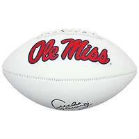 Archie Manning Ole Miss Rebels Autographed White Panel Football - Signed with #18