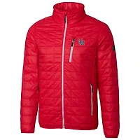 Coupeur et Buck Rouge Ole Miss Rebels Logo de l'équipe principale Rainier PrimaLoft Eco Doudoune isolée entièrement zippée