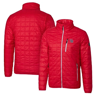 Coupeur et Buck Rouge Ole Miss Rebels Logo de l'équipe principale Rainier PrimaLoft Eco Doudoune isolée entièrement zippée