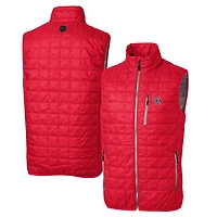 Doudoune zippée intégrale Cutter & Buck Red Ole Miss Rebels, logo principal de l'équipe Rainier PrimaLoft Eco