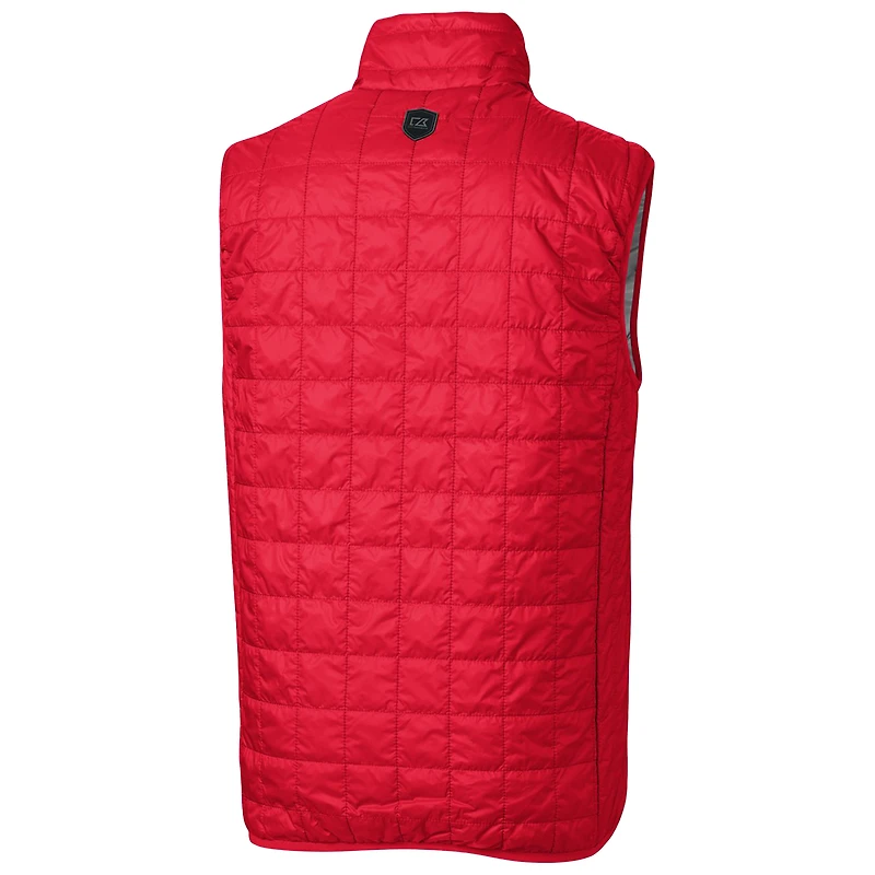 Doudoune zippée intégrale Cutter & Buck Red Ole Miss Rebels, logo principal de l'équipe Rainier PrimaLoft Eco