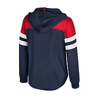 Girls Youth Colosseum Navy Ole Miss Rebels Reflection Hoodie Long Sleeve T-Shirt