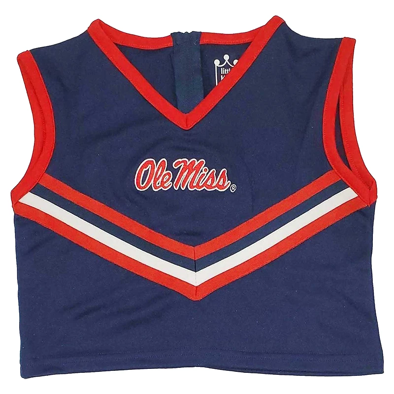 Ensemble de cheerleading 2 pièces pour filles la marine Ole Miss Rebels