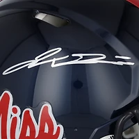 Jaxson Dart Ole Miss Rebels Autographed Riddell Navy Speed Authentic Helmet