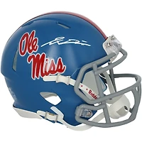 Jaxson Dart Ole Miss Rebels Autographed Riddell Powder Blue Speed Mini Helmet