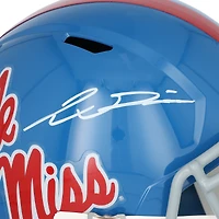 Casque Riddell Powder Blue Speed autographié par Jaxson Dart des Ole Miss Rebels