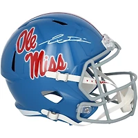 Casque Riddell Powder Blue Speed autographié par Jaxson Dart des Ole Miss Rebels
