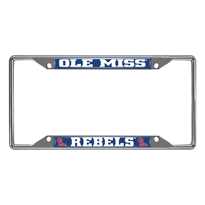 Cadre de plaque d'immatriculation chromé Logo Brands Ole Miss Rebels