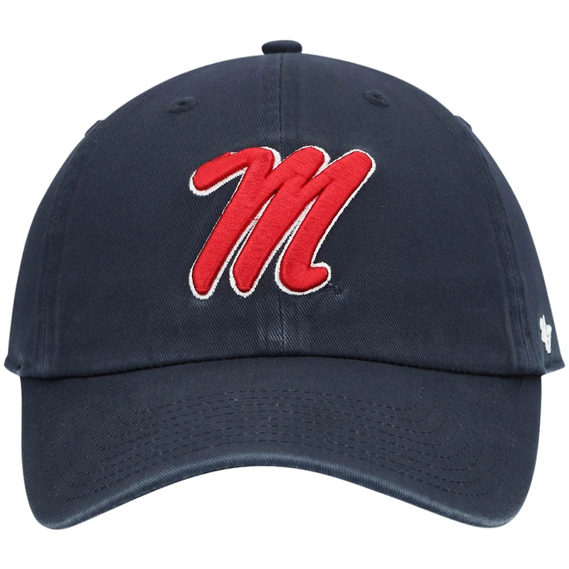 Men's '47 Navy Ole Miss Rebels Clean Up Adjustable Hat