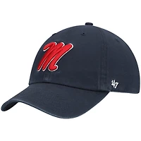 Casquette ajustable Ole Miss Rebels Clean Up bleu marine 1947 pour homme