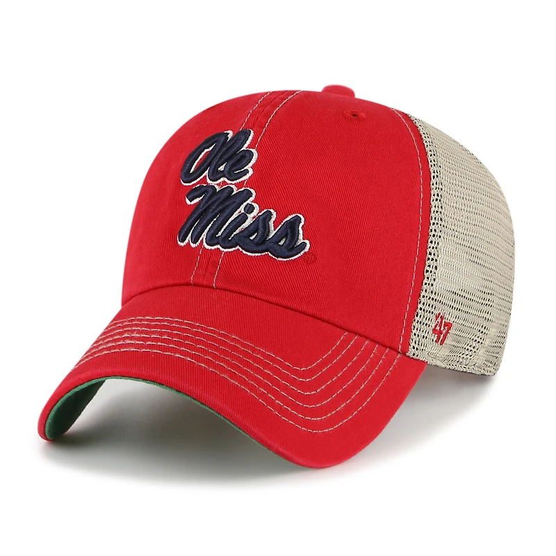 Men's '47  Red Ole Miss Rebels Clean Up Adjustable Hat