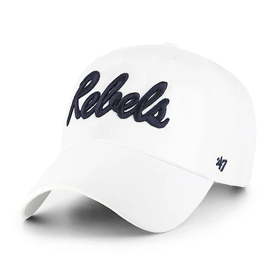 Men's '47 White Ole Miss Rebels Clean Up Adjustable Hat