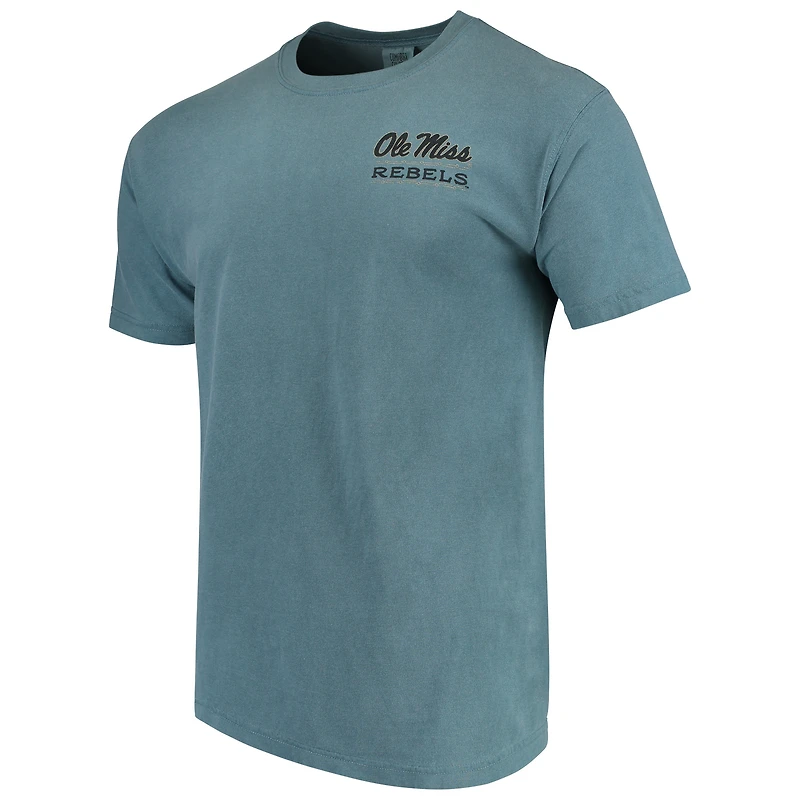 T-shirt bleu Ole Miss Rebels State Scenery Comfort Colours pour homme