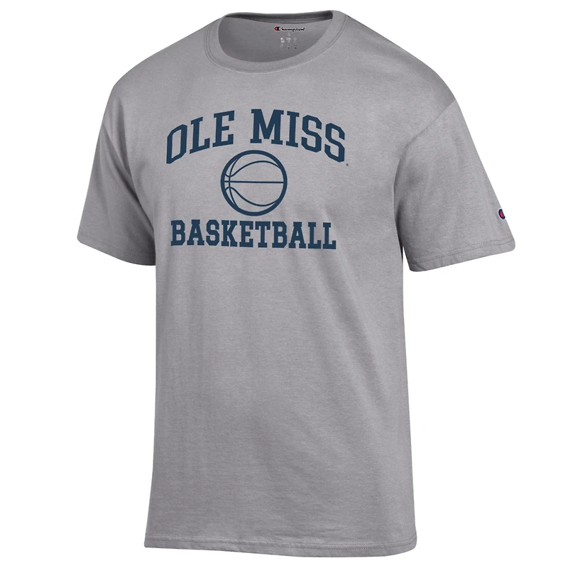 T-shirt de basketball pour homme, champion Heather Gray, Ole Miss Rebels