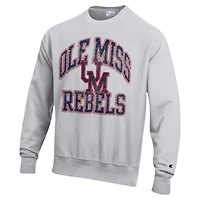 Sweat-shirt à enfiler tissage inversé Champion Heather Gray Ole Miss Rebels Vault Late Night pour homme