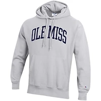 Sweat à capuche armure inversée Champion Ole Miss Rebels Team gris chiné pour homme