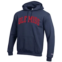 Sweat à capuche en polaire Basic Arch bleu marine pour homme des Ole Miss Rebels