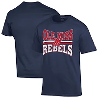 Men's Champion  Navy Ole Miss Rebels Team Zoom T-Shirt