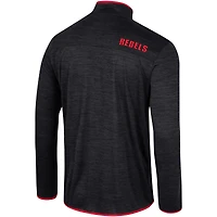 Coupe-vent à quart de zip Colosseum Black Ole Miss Rebels Wright pour hommes