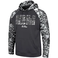 Colosseum Charcoal Ole Miss Rebels OHT Military Appreciation Digital Camo Sweat à capuche pour homme