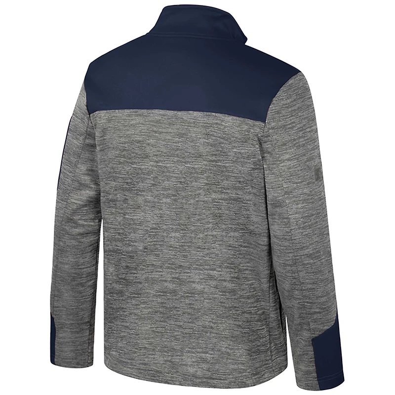 Men's Colosseum  Gray/Navy Ole Miss Rebels Guard Full-Zip Jacket